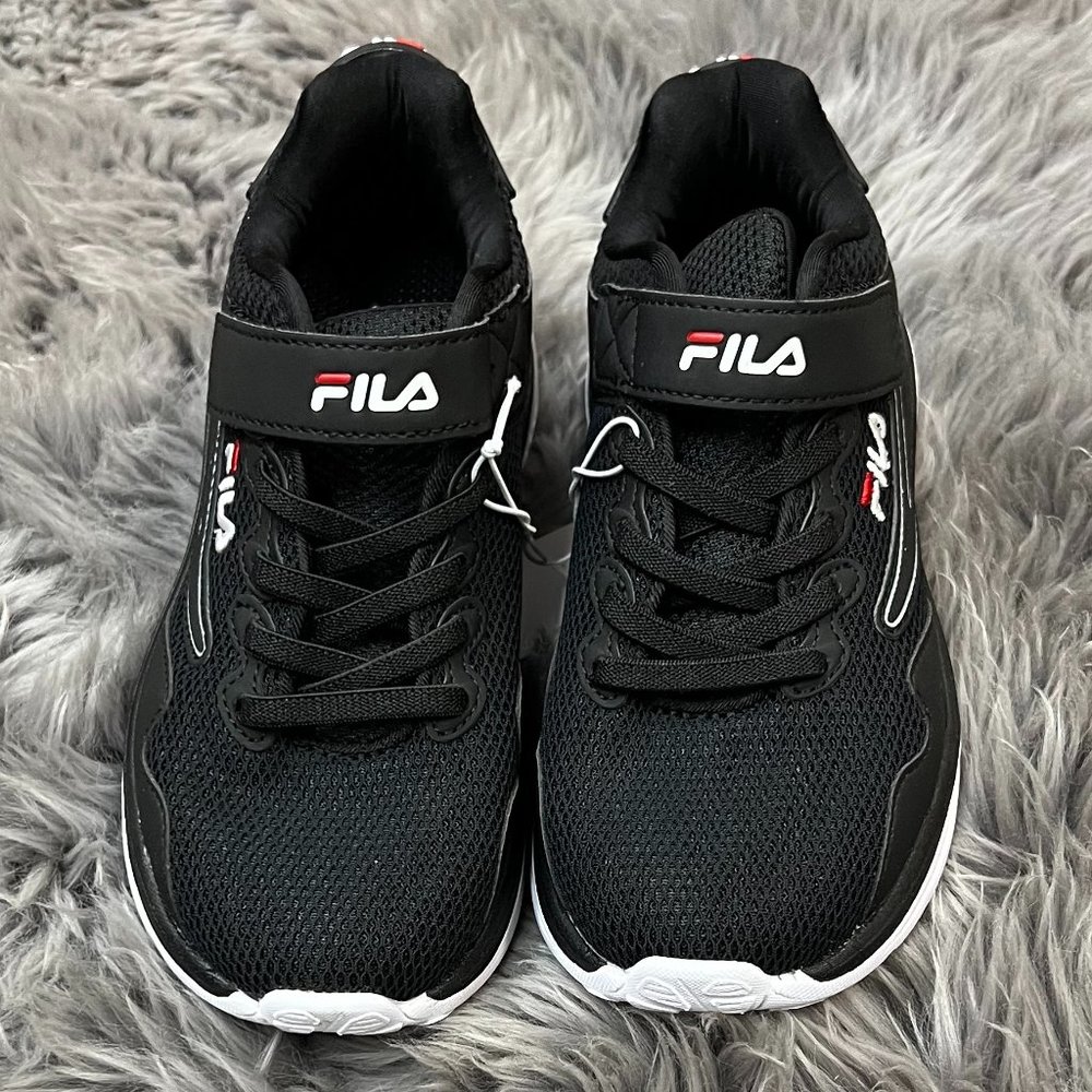 Fila | Kid's Tactician Strap Shoes | Black & White | Various Sizes